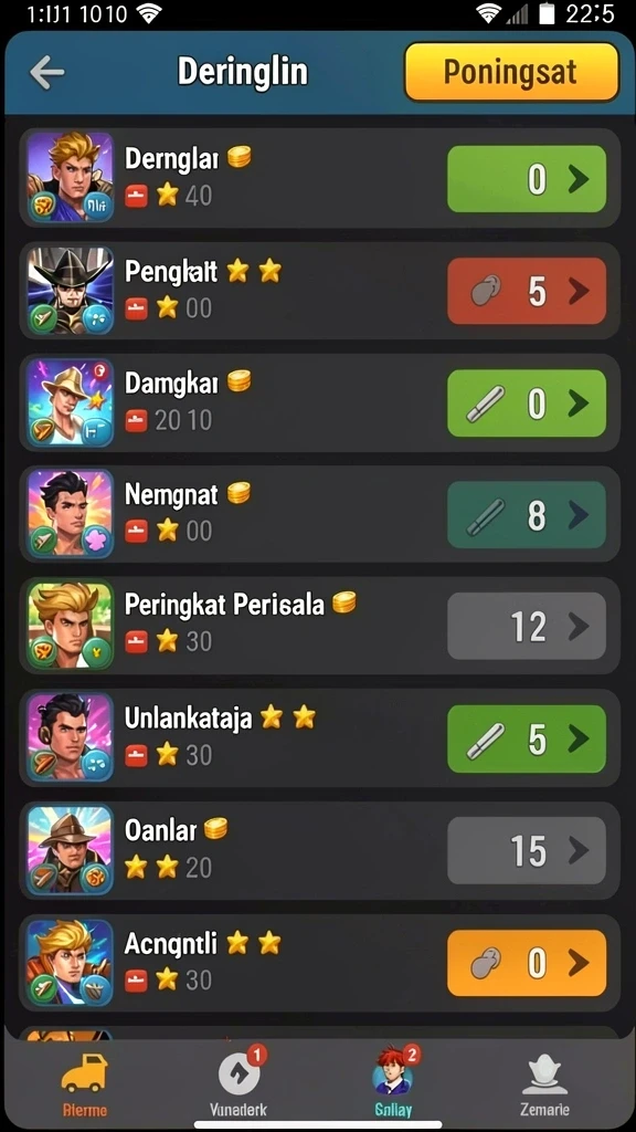 Screenshot menunjukkan tampilan menu permainan yang sederhana.