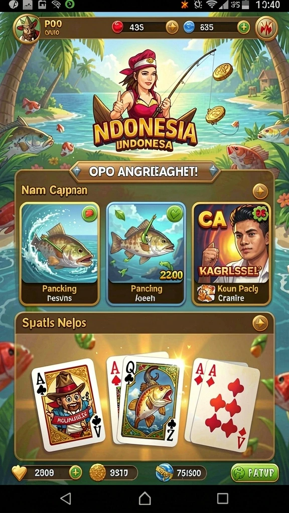 Tampilan menu utama yang menarik dan intuitif.