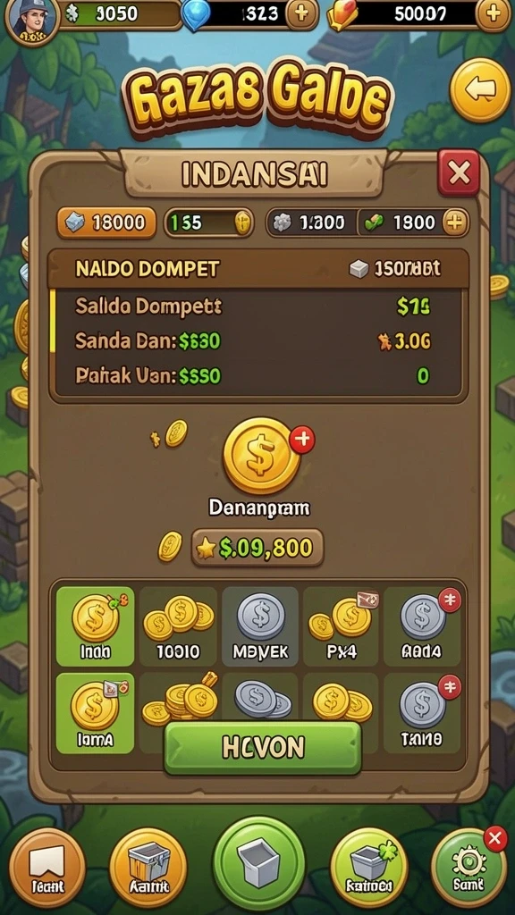 Tangkapan layar suasana level yang penuh tantangan.