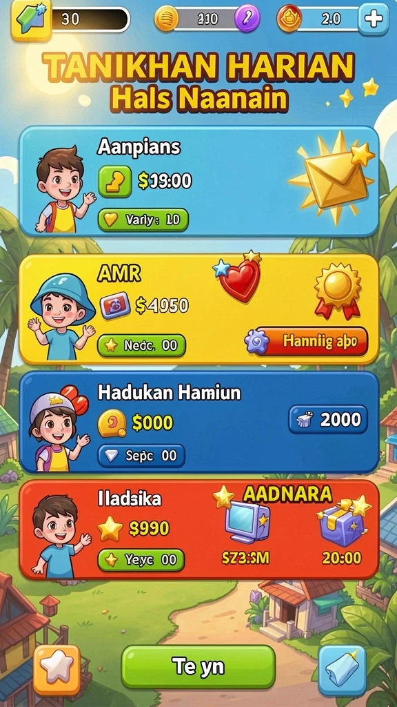 Pemandangan grafis yang memukau dalam permainan.