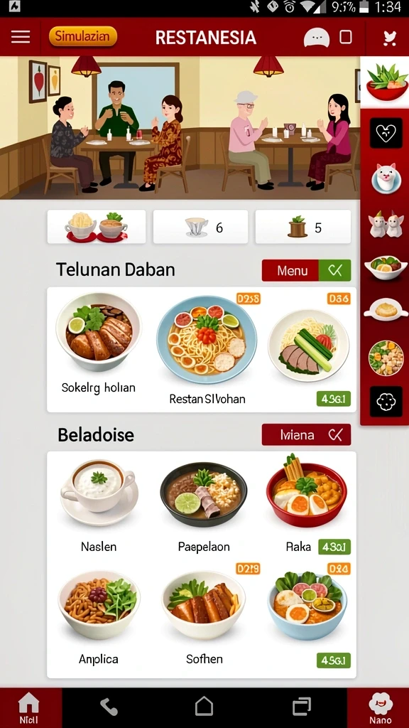 Sistem upgrade karakter yang mudah dipahami.