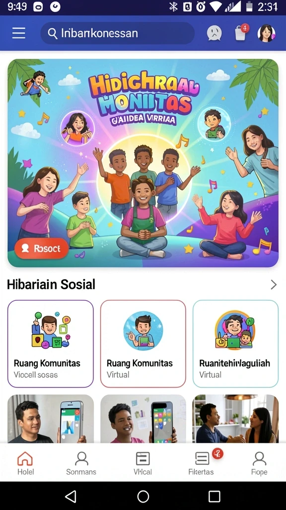Tampilan antarmuka aplikasi yang modern dan menarik.