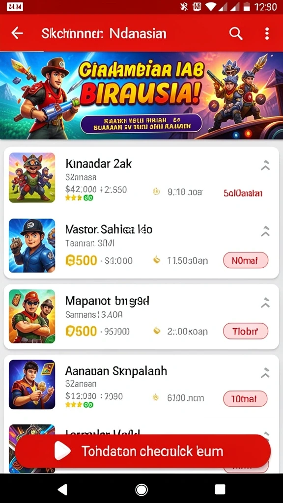 Banyak pilihan tema permainan yang bervariasi.