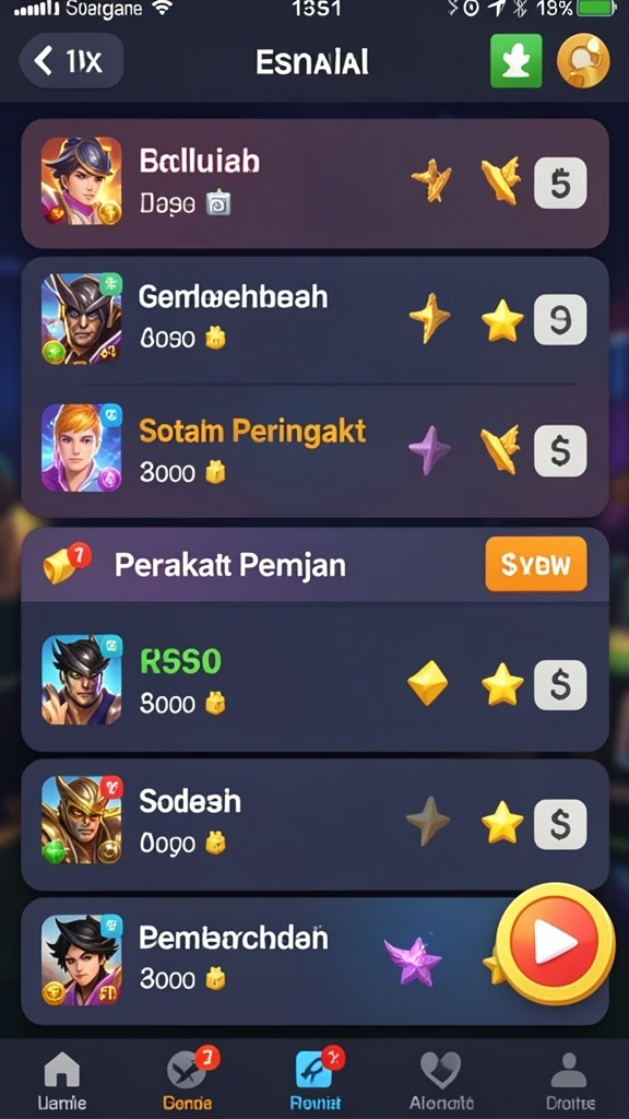 Berbagai karakter menarik untuk dipilih.