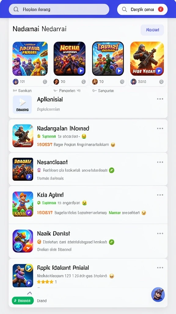Tampilan menu utama yang menarik dan intuitif.