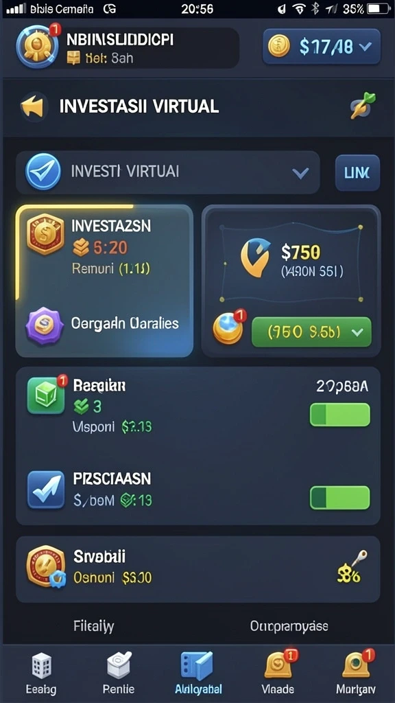 Tangkapan layar fitur pencapaian yang menarik.