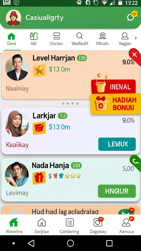 Tampilan karakter dengan detail yang luar biasa.