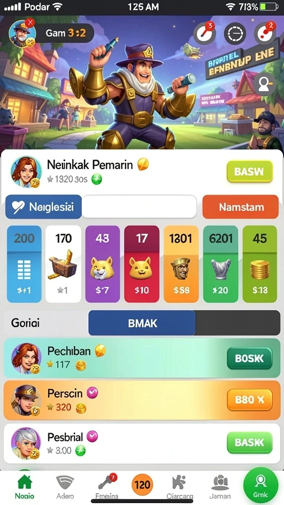 Grafis permainan yang menakjubkan dan penuh warna.